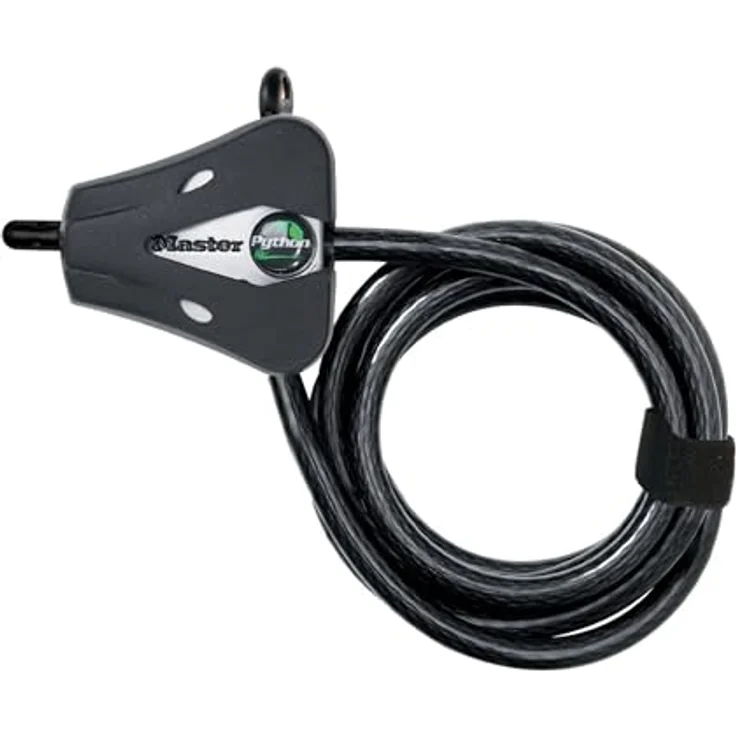 Master Lock 8418EURD Verstellbares Kabelschloss mit Schüsselschloss [Kabel einstellbar von 30 cm bis 1,8 m] [Python] - Ideal für Sportausrüstung, Werkzeuge und Gartenmöbel – Bild 2