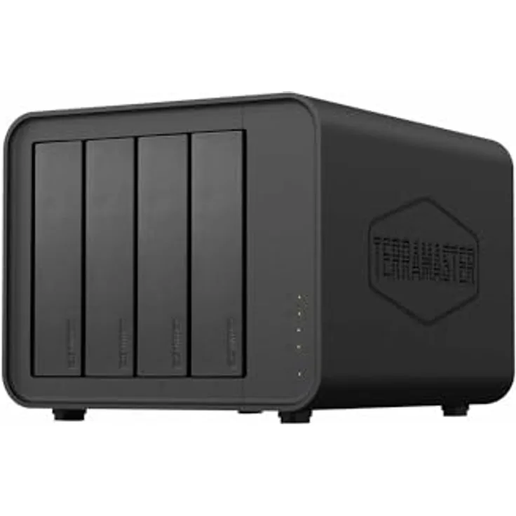 TERRAMASTER F4-424 Pro NAS Speicher - 4Bay Core i3-N305 8-Core 8-Thread CPU, 32GB DDR5 RAM, 2.5GbE Port x 2, Network Attached Storage Spitzenleistung für Unternehmen (Diskless)