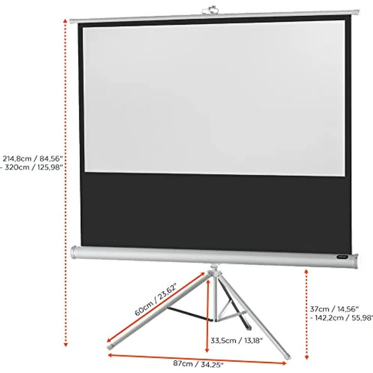 Celexon Stativ Economy 219 x 123 White Edition – Bild 4