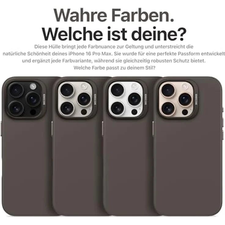 DECODED AntiMicrobial Silicone Backcover für iPhone 16 Pro Max, stoßfest, MagSafe-kompatibel, mit Mikrofaser-Innenauskleidung, antimikrobiell – Bild 4