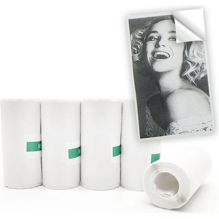 Easypix Sofortbildfilm InstantFUN, 5x Thermal Sticker Rollen für Sofortbildkameras und Drucker