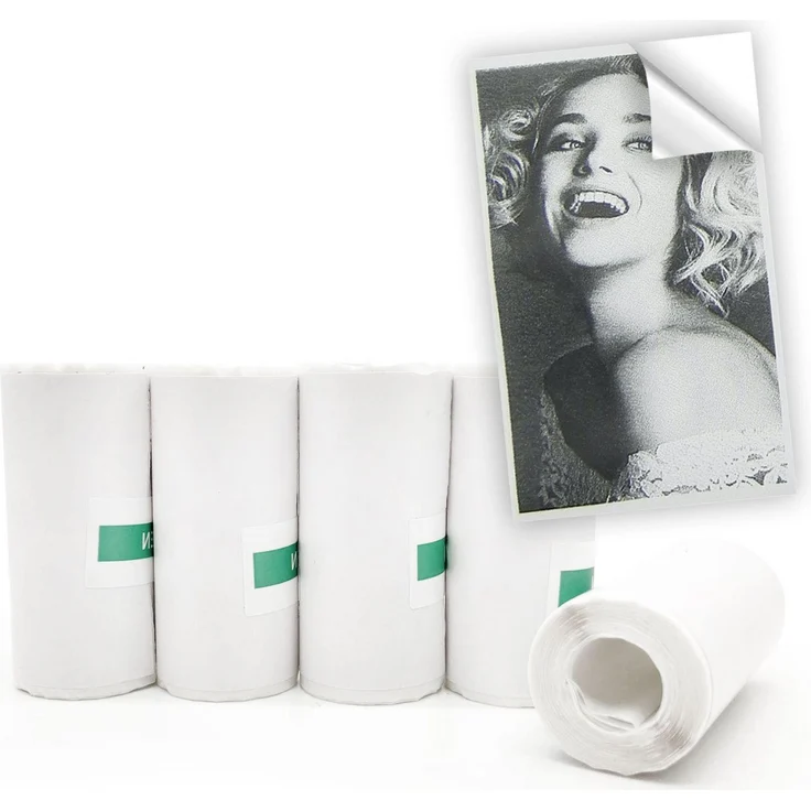 Easypix Sofortbildfilm InstantFUN, 5x Thermal Sticker Rollen für Sofortbildkameras und Drucker