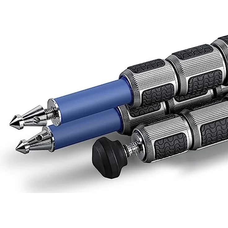 Leofoto LP-284C+LH-30 Poseidon-Series, CNC Stativkit mit 10-lagigen Karbonfaser-Beinrohren, 10 kg Traglast, blau – Bild 4