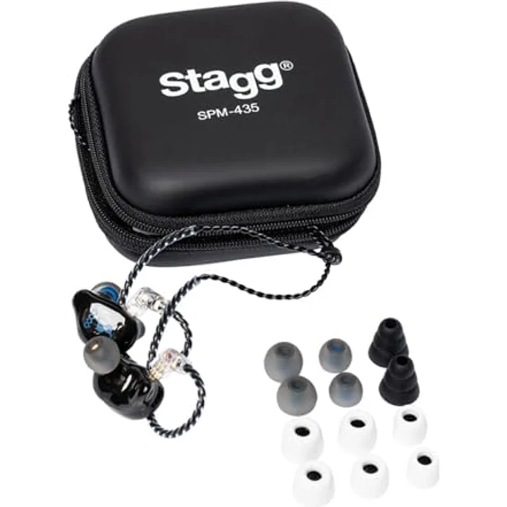 Stagg SPM 235 BK In-Ear-Kopfhörer, schwarz, mit Frequenzgang von 7 Hz - 40 kHz – Bild 3