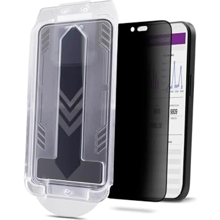 StarTech I16T1-PRIVACY-SCREEN, Displayschutzfolie für Apple iPhone 16, 4-Wege-Privatsphäre, schwarz, mit blauer Lichtreduzierung und blasenfreier Installation – Bild 2