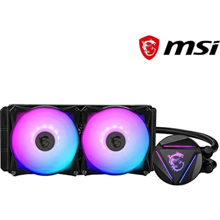 MSI MAG CORELIQUID 240R V2 AIO CPU Wasserkühlung, drehbarer ARGB-Blockkopf, integrierte Kühlerpumpe, Split-Flow-Wasserkühlung, verdampfungssichere Schläuche, einfache Montage, AMD & Intel kompatibel – Bild 2