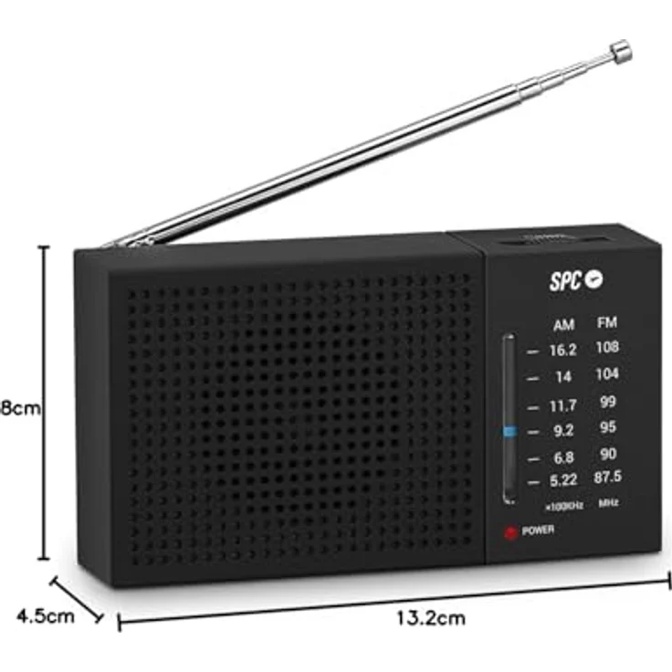 SPC Jetty Lite Tragbares Digitalradio, AM/FM, externes Antennensystem, Schwarz/Grau – Bild 5