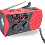X4 Tech Notfallradio FM, AM, KW Akku-Ladefunktion, Handkurbel, Solarpanel, Taschenlampe, wiederaufl (FM, KW, AM), Radio