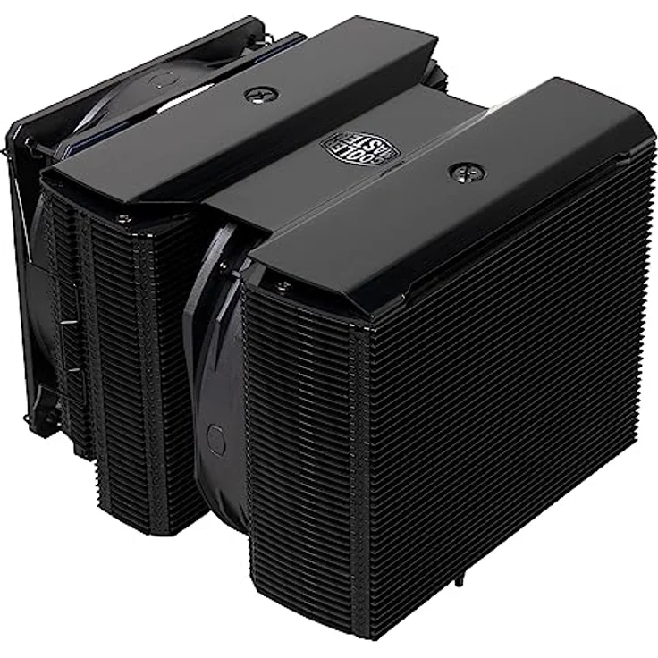 Cooler Master MasterAir MA824 Stealth CPU-Kühler – Dualer Kühlkörper, Push-Pull Mobius 135 & 120 Lüfter, 8 supraleitende Verbundwärmerohre, voller RAM-Freiraum – kompatibel mit Intel- und AMD-Sockeln – Bild 5