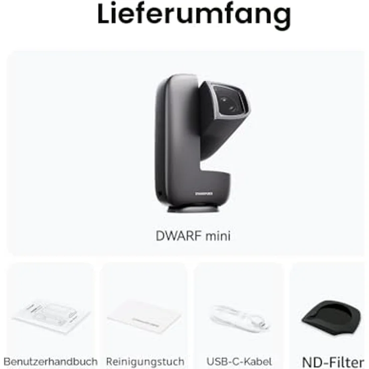 DWARFLAB Smart Telescope AP 30/150 mini, intelligentes Teleskop mit 150mm Telefoto- und 6,7mm Weitwinkellinse, 64 GB Speicher, 840g leicht – Bild 10