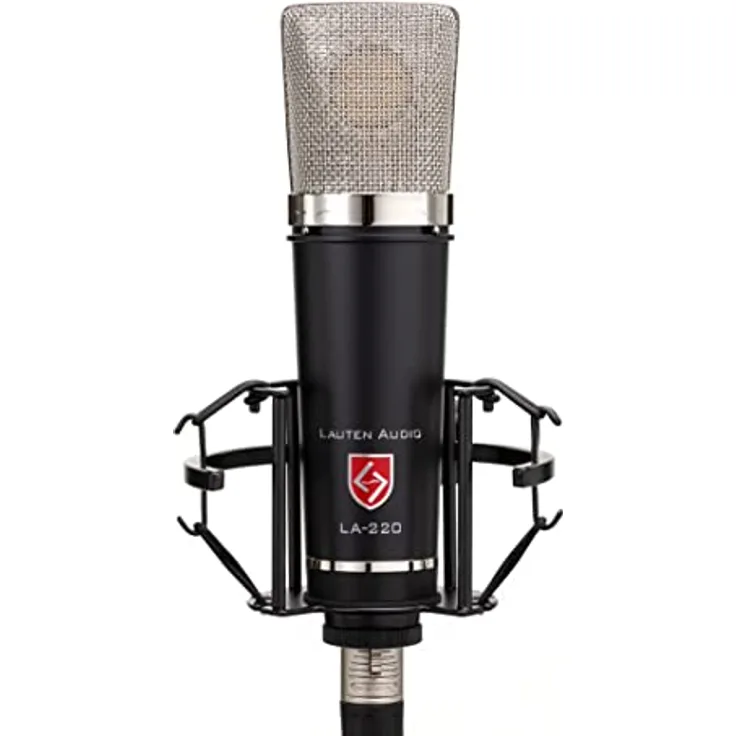 Lauten Audio LA-220 V2, Großmembran Kondensatormikrofon mit Nierenrichtcharakteristik und Frequenzgang von 20 Hz - 20 kHz, schwarz