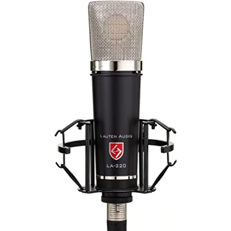 Lauten Audio LA-220 V2, Großmembran Kondensatormikrofon mit Nierenrichtcharakteristik und Frequenzgang von 20 Hz - 20 kHz, schwarz – Bild 1