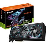 Gigabyte AORUS GeForce RTX 5070 Ti Master 16G Grafikkarte - 16GB GDDR7, 256 Bit, PCI-E 5.0, 2670 MHz Core Clock, WINDFORCE Kühlsystem, RGB Halo, GV-N507TAORUS M-16GD, 4 Jahre Garantie