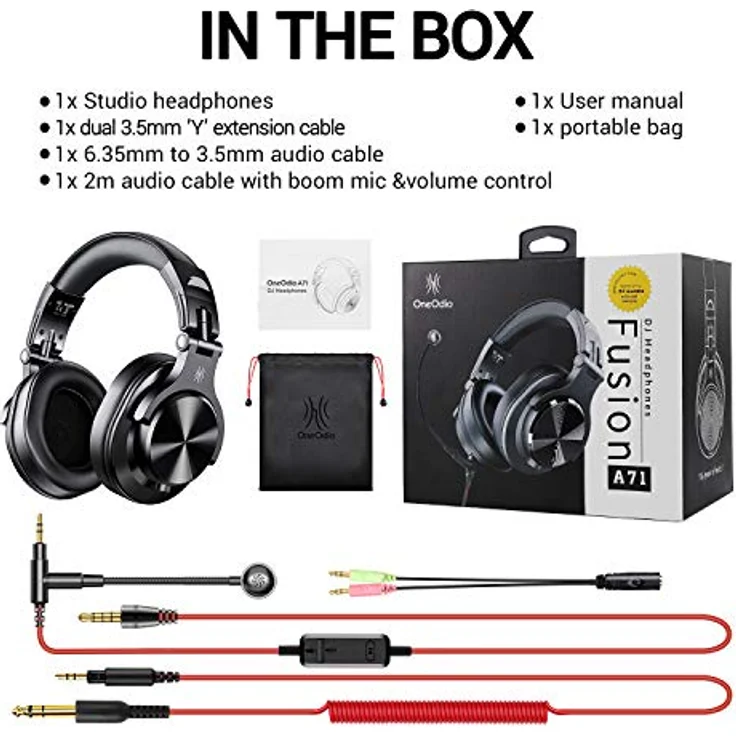 OneOdio A71M schwarz Headset exzellente Klangqualität High-Resolution Kopfhörer – Bild 6