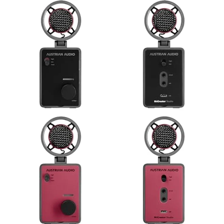Austrian Audio MiCreator Studio Mikrofon mit integriertem Audio-Interface (Kondensator-Kapsel, Plug-and-Play, leichte Bedienung, austauschbare Faceplates, zwei IN- und OUT-Anschlüsse, Max SPL: 130 dB) – Bild 3