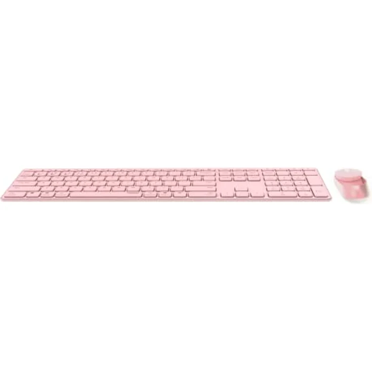 Rapoo 9750M kabelloses Tastatur-Maus Set Wireless Deskset 1600 DPI Sensor wiederaufladbarer Akku flaches Aluminium Design DE-Layout QWERTZ PC & Mac - pink – Bild 4