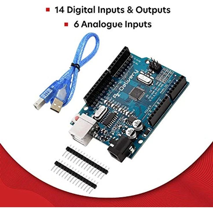AZDelivery 25 x Mikrocontroller Board AZ-ATmega328-Board mit USB-Kabel inklusive E-Book, ideal für Einsteiger und Profis! – Bild 3