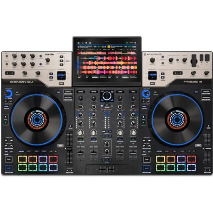 Denon DJ Prime 4 G2, DJ-Controller mit Thon Case Bundle