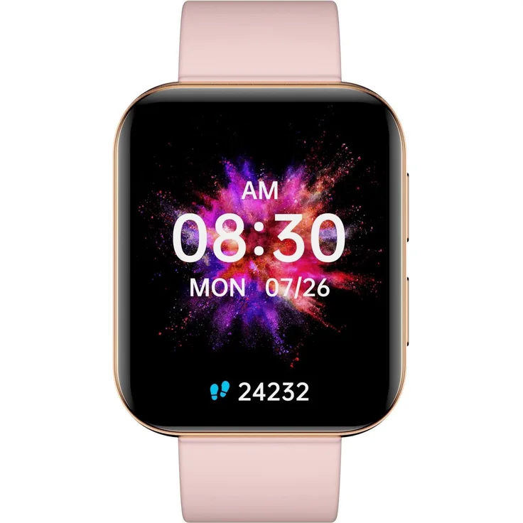 Garett Electronics GRC Maxx Smartwatch AMOLED HD Display 1,78" Anruf & SMS IP68 Wasserdicht Gold Armband Rosa