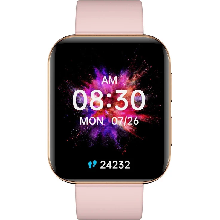 Garett Electronics GRC Maxx Smartwatch AMOLED HD Display 1,78" Anruf & SMS IP68 Wasserdicht Gold Armband Rosa