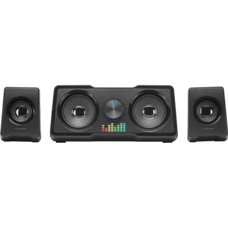 Mars Gaming MS22, Kompakte Gaming Lautsprecher 2.2, RGB Flow, Subwoofer + 4 Aktiv-Lautsprecher, DSP Sound 35W, Schwarz – Bild 1