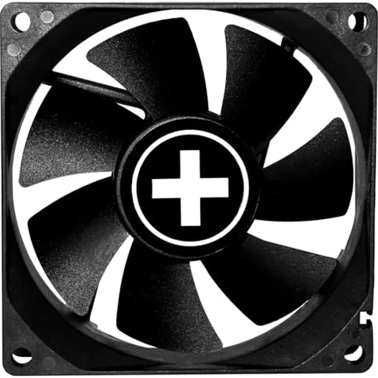 Xilence XPF80.B, 80mm leiser Gehäuselüfter mit 3PIN/4PIN Anschluss, 300mm Kabel, Hydro Bearing, optimierter Luftdurchsatz für Office/Server und Gaming PCs
