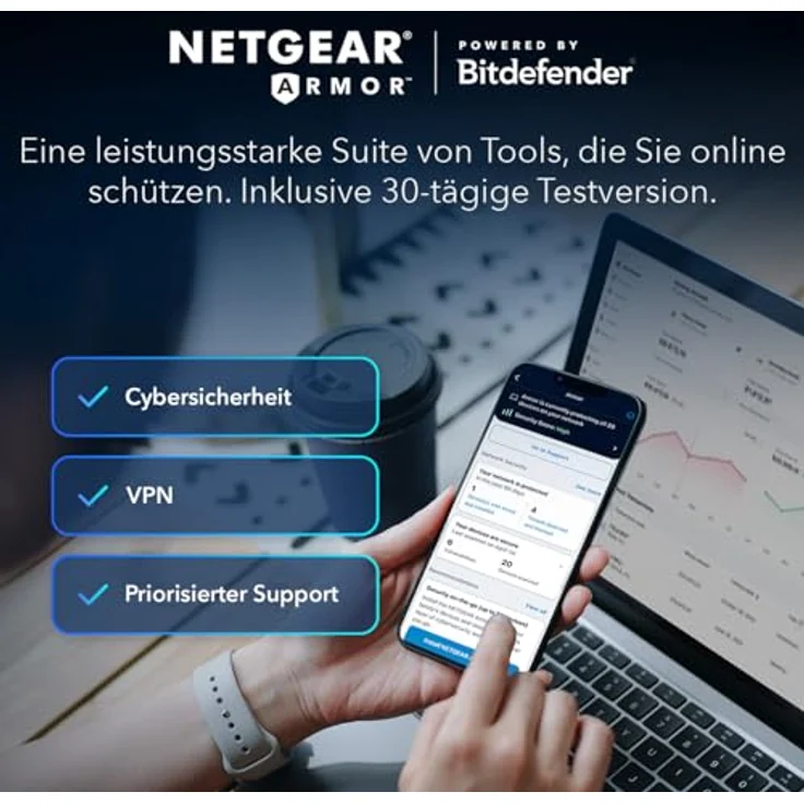 Netgear ORBI3 DB WIFI7 3PK BNDL, Mesh Router mit bis zu 3600 Mbit/s, Weiß, WLAN-Standard IEEE 802.11be, Sicherheits- und Datenschutztools, 360 m² Abdeckung – Bild 9