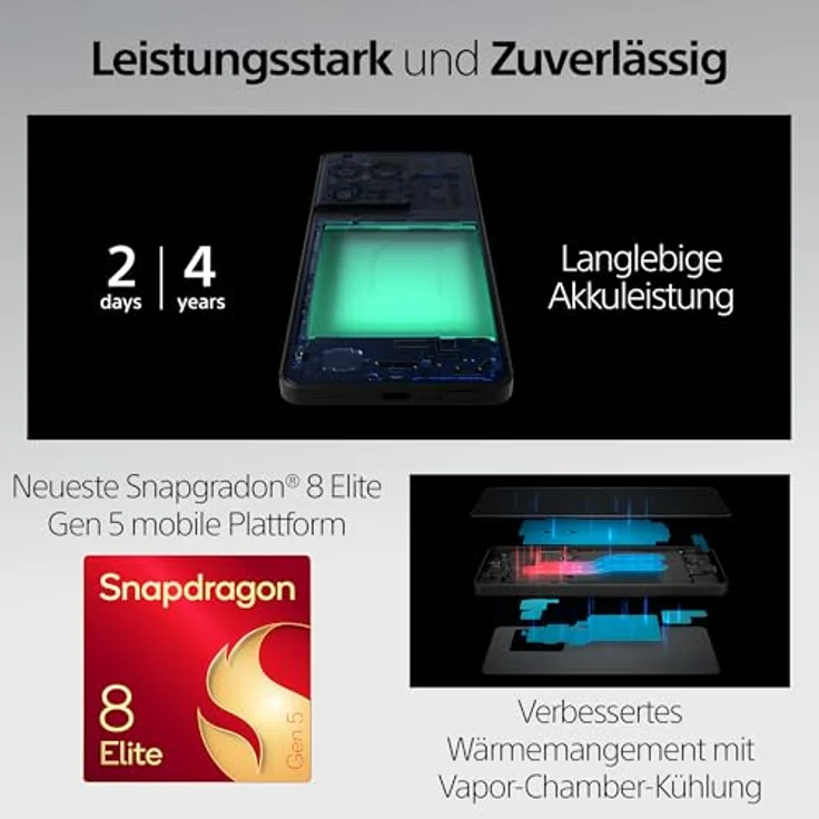 Sony Xperia 1 VIII - 6,5" 19,5:9 FHD+ HDR OLED 120Hz, Dreifach-Kamera mit neuem Teleobjektiv, Xperia AI, Akku für 2 Tage, 3,5mm Audio, Dual SIM, Graphit-Schwarz – Bild 10