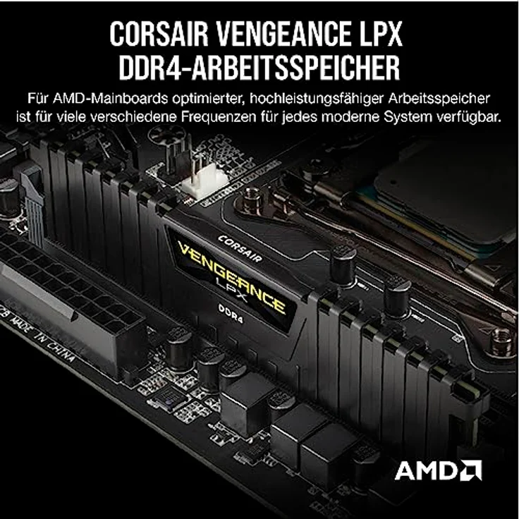 Corsair Vengeance LPX 32GB (2 x 16GB) DDR4 3600MHz C18, High Performance Desktop Arbeitsspeicher Kit (AMD Optimised) - Schwarz - Preisvergleich – Bild 2