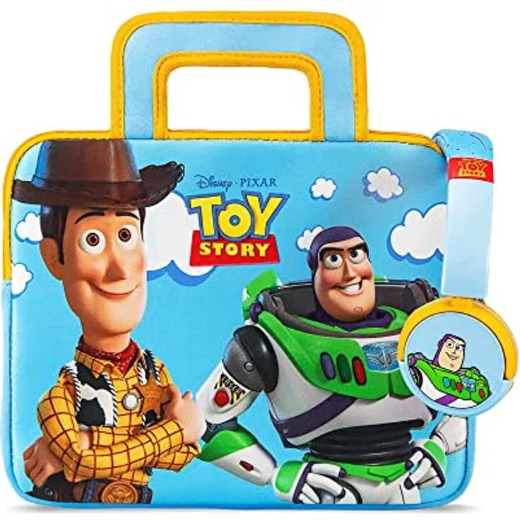 Pebble Gear Disney Toy Story Kids Tragetasche & Kopfhörer, kindersicher mit Lautstärkebeschränkung, Kinder-Tasche passend für 10 Zoll Tablets, Nintendo Switch, Platz für Spielzeug und Zubehör – Bild 1