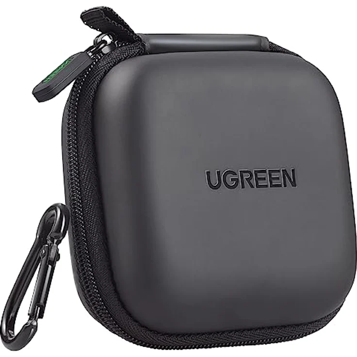 UGREEN Kopfhörer Tasche Case stoßfeste Schutztasche - Hardcase für In Ear Ohrhörer - kompatibel mit Airpods, Earpods, MP3 Player - Schwarz – Bild 1