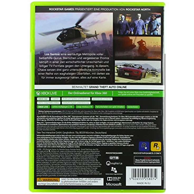 Rockstar Games Grand Theft Auto V - Standard Edition [Xbox 360], Offene Spielwelt, 3 spielbare Protagonisten, Zugang zu GTA Online – Bild 2
