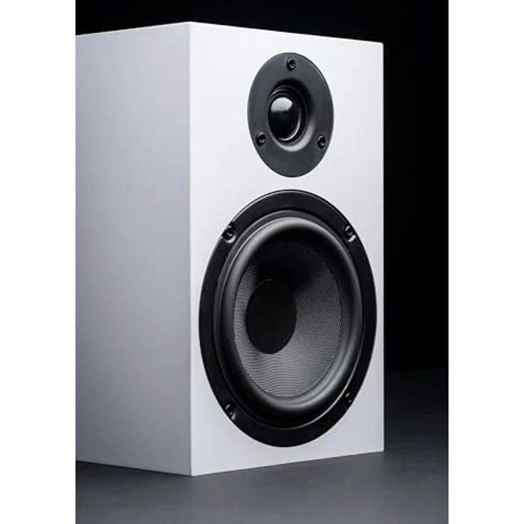 Pro-Ject Speaker Box 5 E, HiFi Regallautsprecher mit 2-Wege-Bassreflexprinzip, 5-Zoll-Fiberglas-Bass/Mitteltöner, MDF-Gehäuse, weiß – Bild 3