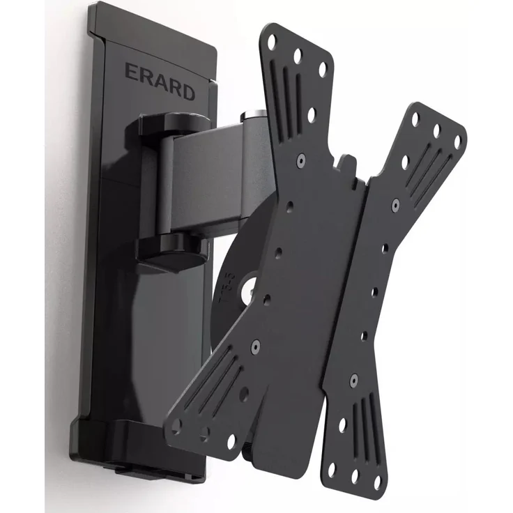 Erard 048520 Neigbare Wandhalterung für Bildschirme 19-49 Zoll, titanfarbene Epoxidharz-Beschichtung, schwenkbar, kompatibel mit LCD, LED, OLED, QLED, mini-LED