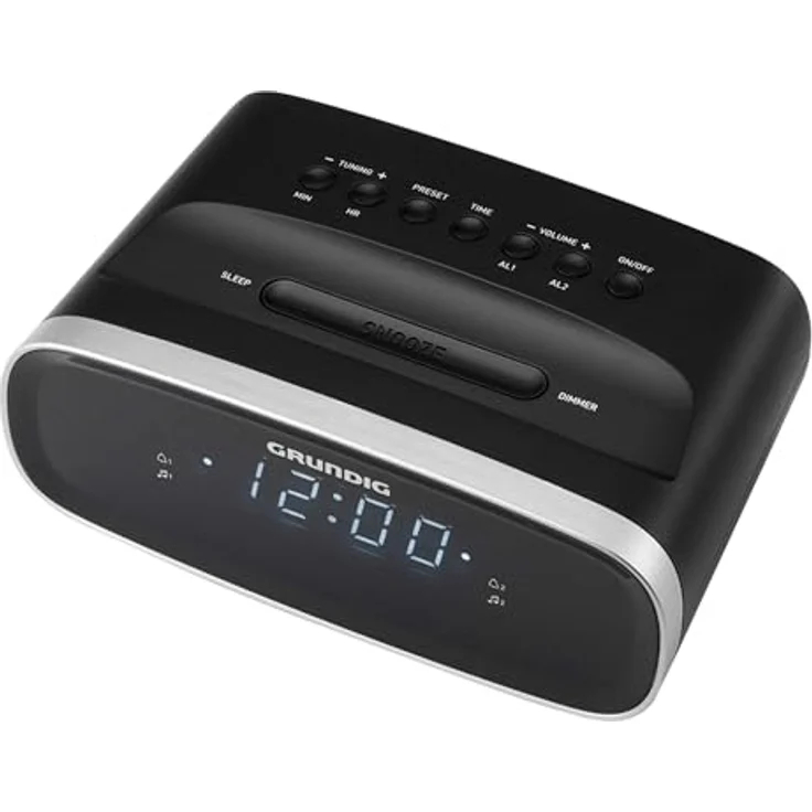 GRUNDIG Sonoclock 1100 Wecker mit Radiofunktion, UKW-Tuner, Weckfunktion, Einschlaf-Automatik, Schlummerfunktion, Alarmsignal, LED Display, Schwarz – Bild 2
