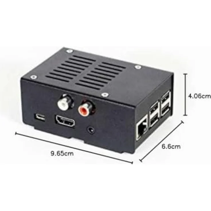 Sertronics HB-STCDAC-BL, Kartenetui für HiFiBerry DAC+ RCA, Stahl, passend für Raspberry Pi B+/2/3, Schwarz – Bild 2