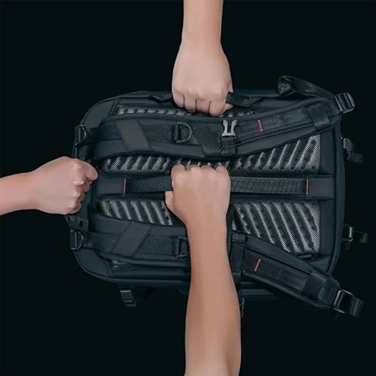 Ulanzi BP09 Fotorucksack, 22 l Kameratasche mit seitlichem Schnellzugang, schwarz – Bild 8