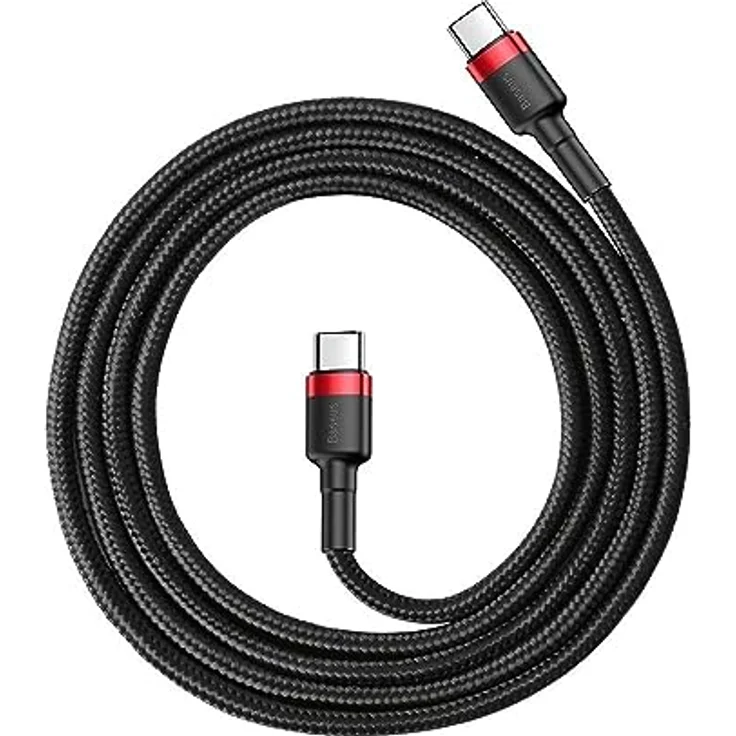 Baseus USB-C Kabel, schwarz, rot – Bild 4