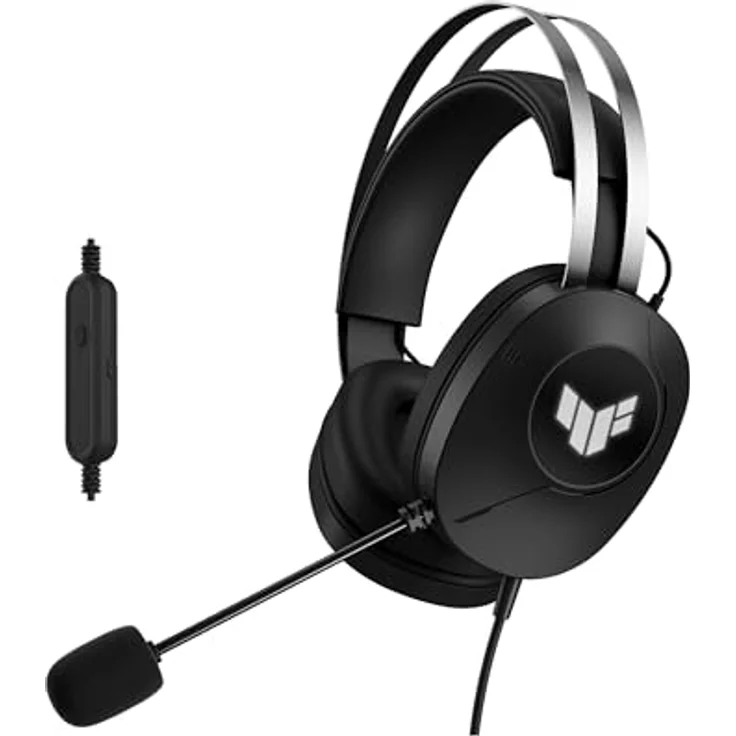 ASUS TUF Gaming H1 Gen II kabelgebundenes Gaming-Headset, virtueller 7.1-Surround-Sound, TeamSpeak-zertifiziertes Mikrofon, TUF-Logobeleuchtung – Bild 1