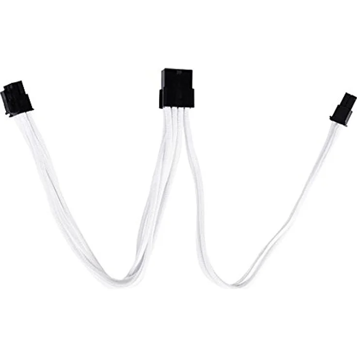 SilverStone SST-PP07-PCIW - Netzteil-Verlängerungskabel 25cm 8pin auf PCI-E 6+2pin, weiss – Bild 2