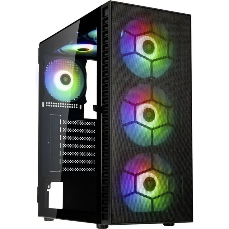 Kolink Observatory HF Mesh Midi-Tower PC-Gehäuse Schwarz 2 vorinstall, exzellenter Airflow & umfangreiche Hardware-Unterstützung
