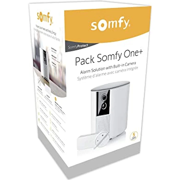 Somfy 2401493 - Somfy One + Smart Alarmsystem mit integrierter Kamera (90+ dB Sirene, Tierfreundlicher Bewegungsmelder, Integrierter Akku) weiß – Bild 3