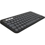 Logitech Pebble Keys 2 K380s, kabellose Multi-Device Bluetooth-Tastatur mit anpassbaren Sondertasten, schlank, mobil, Easy-Switch - Windows, macOS, iPadOS, Android, ChromeOS, Deutsches QWERTZ,Graphit