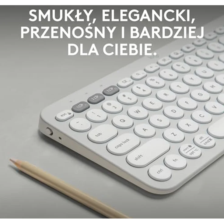 Logitech Pebble Keys 2 K380s - QWERTY US International Layout, White – Bild 2
