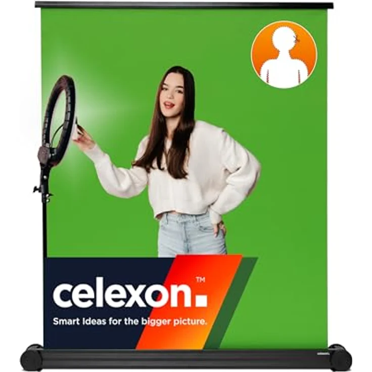 celexon Mobile Chroma Key Green Screen 150 x 180cm – Bild 2