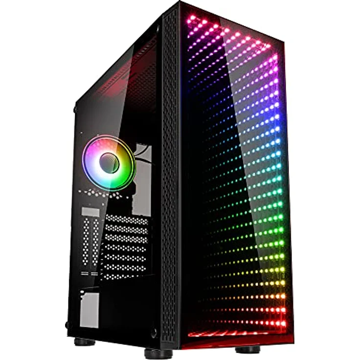 Kolink Void Rift PC Gehäuse Midi Tower Case mit ARGB-beleuchteter Front, Glas mit Vertikaler GPU-Einbau Möglich, Gaming, Tempered Glass for Computer Case ATX – Bild 1