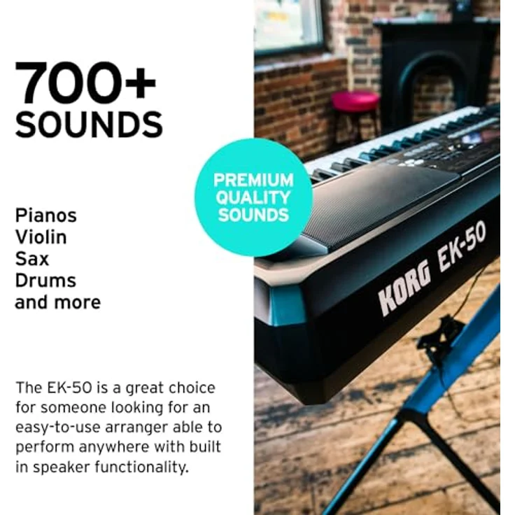 Korg EK-50, Home-Keyboard mit 702 Klängen, 280 Begleit-Styles, 61 leicht gewichteten Tasten und integriertem Effekt-Prozessor – Bild 6