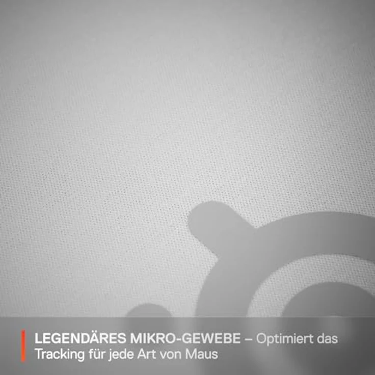 SteelSeries QcK Mauspad (mittel) – Weiß – Mikro-Gewebe Oberfläche, Anti-Rutsch-Gummierung, 320 mm x 270 mm, optimiert für Gaming-Sensoren, geeignet für FPS, MOBAs, RTS, MMO – Bild 3