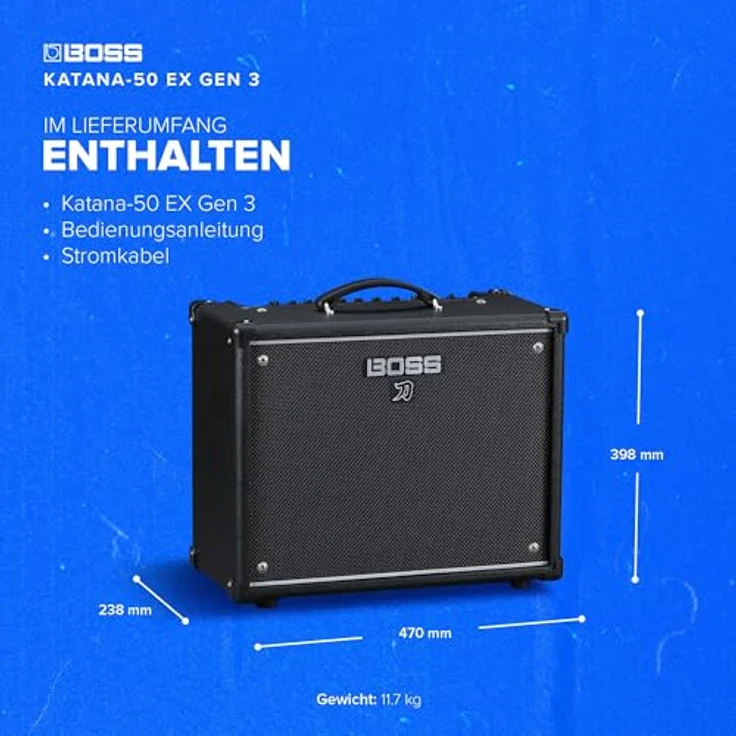 Boss by Roland Katana 50 EX Gen 3 Gitarren-Verstärker, 50 Watt, 2 Kanäle, 12 Zoll Custom-Lautsprecher, verbesserte Effektsektionen und Power Control – Bild 6