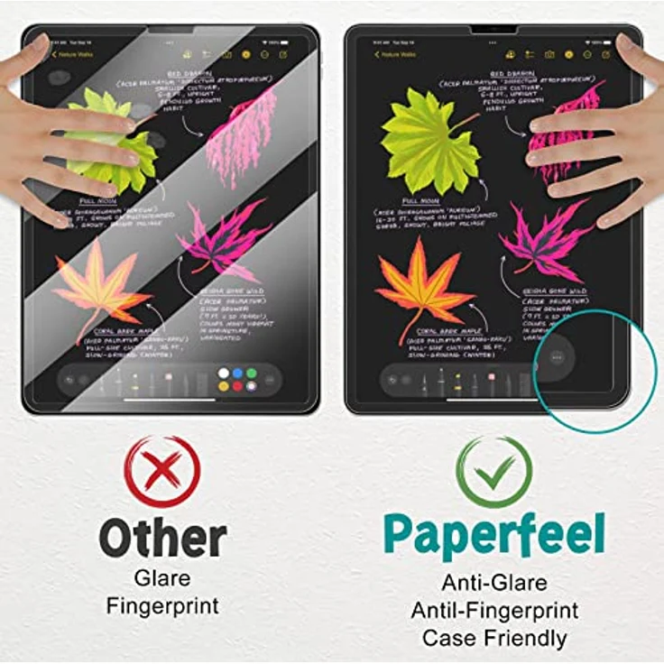 PAPERFEEL Paperfeel Folie für iPad A16/11./10. Generation 11/10,9 Zoll 2025/2022, Matt Papier Displayschutzfolie, Anti-Fingerabdruck, Blendschutz, 2er Pack – Bild 4